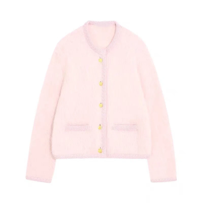 Bright Pink Wool Coat