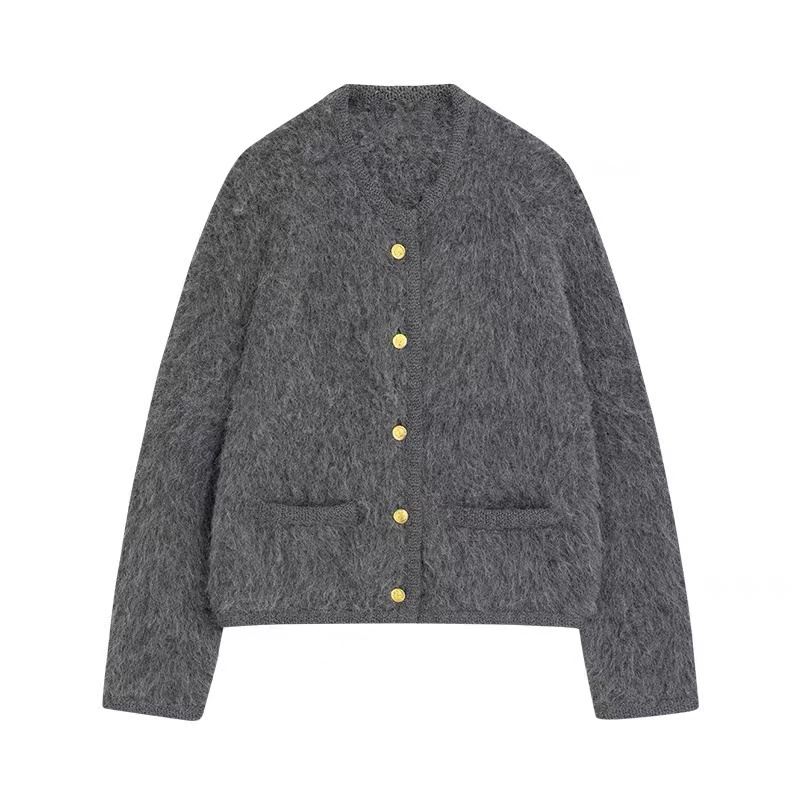 Poj niam Designer Striped Sweater Coat
