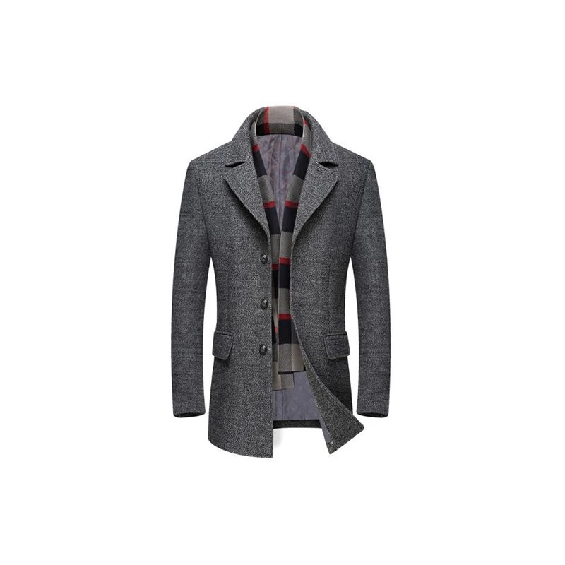 Mens Slim Wool Coat