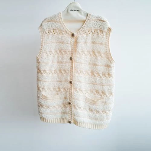 Merino Wool V Neck Cardigan Cov poj niam