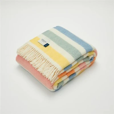 Muaj yeeb yuj Striped Throw Blanket