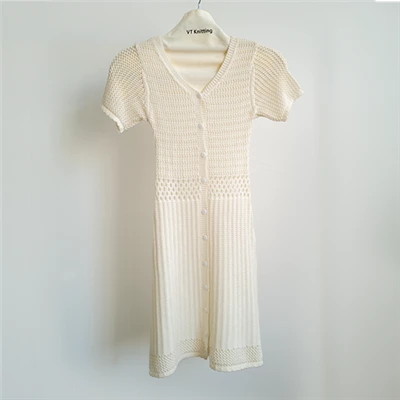 Cream Ribbed Sweater Hnav