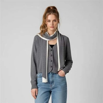 Grey Wool Cardigan