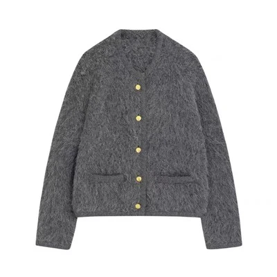 Poj niam Designer Striped Sweater Coat