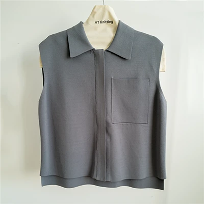 Txiv neej Retro Grey Knitted Jacket