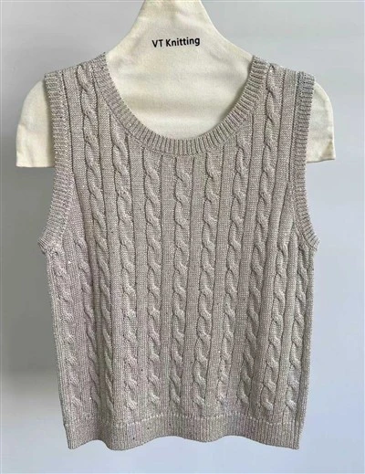 Preppy Grey Crewneck Knitted Vest