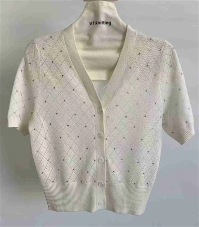 Nias Pob Zeb Diamond Knit Cardigan