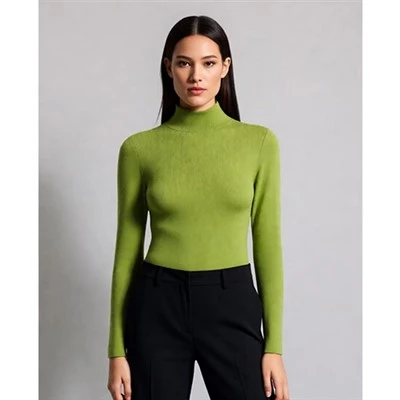 Ribbed Poj Niam Designer Knit Turtlenecks