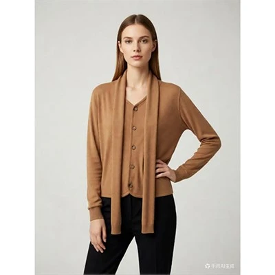 Poj niam Basic Cashmere Blend Knit Tops