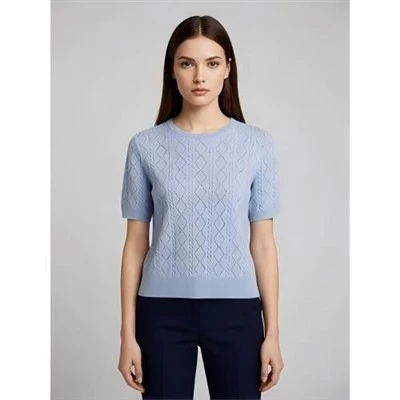 Poj niam Basic Knitwear Rau Txheej