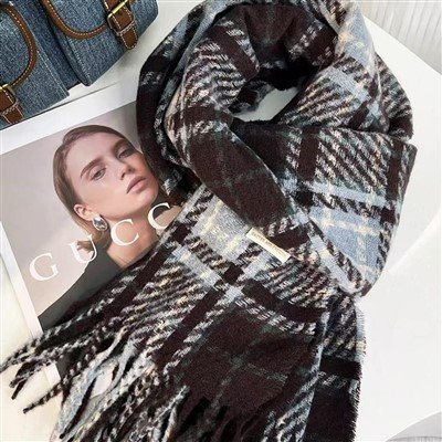Wool plaid phuam kauv caj db